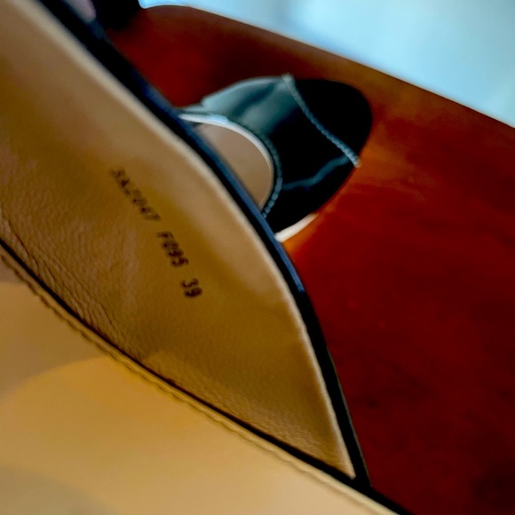 Prada black patent wedge sandals - Picture 3 of 9